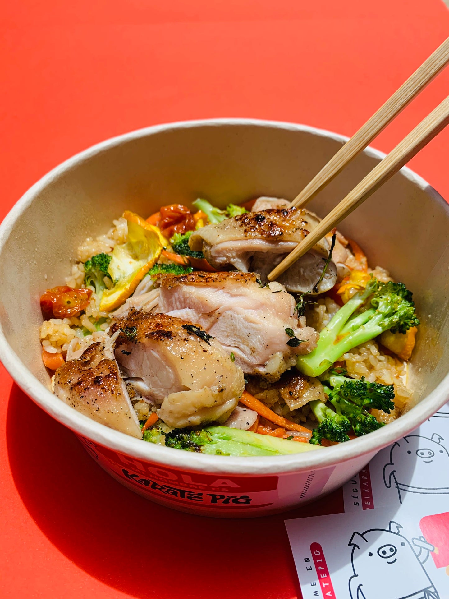 Stir fry de Arroz y Pollo