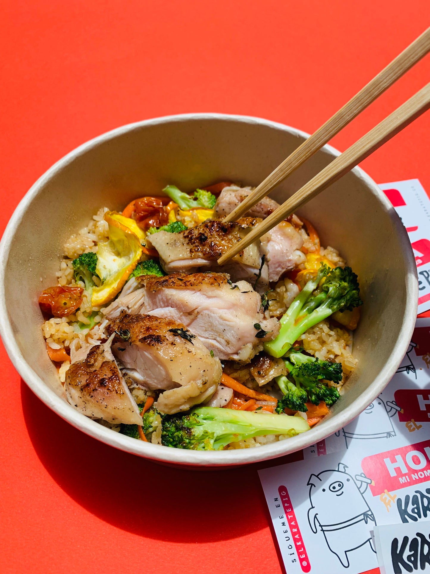 Stir fry de Arroz y Pollo